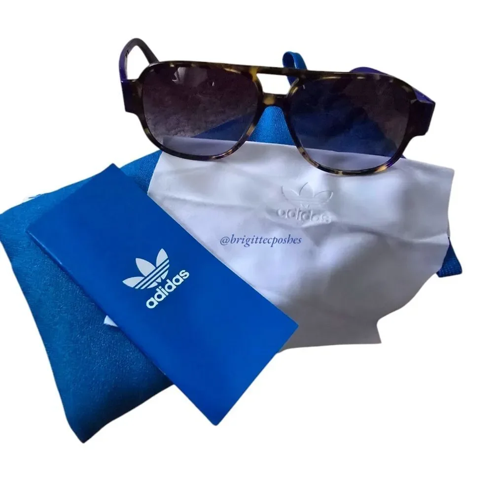 ADIDAS Original Men's Aviator Havana Blue Sunglasses